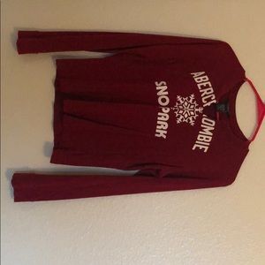 A red long sleeve shirt